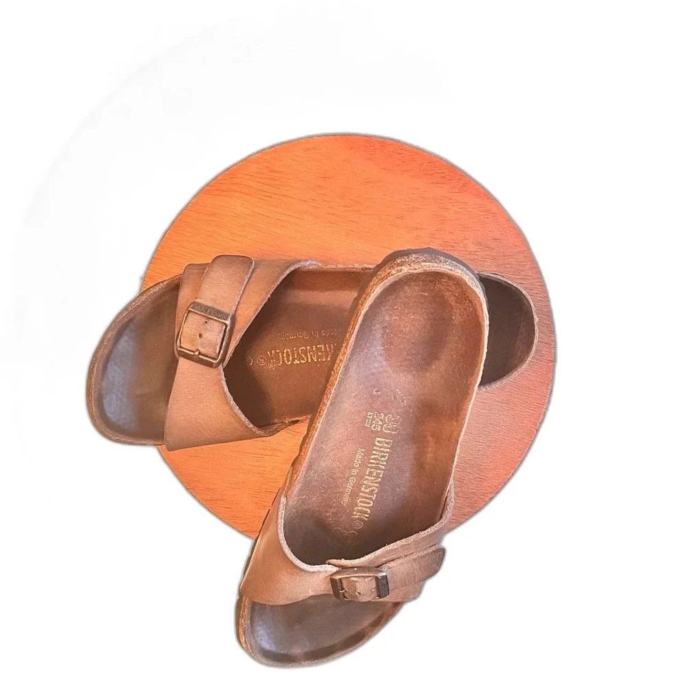 Birkenstock Brown Leather Sandals Euro 38